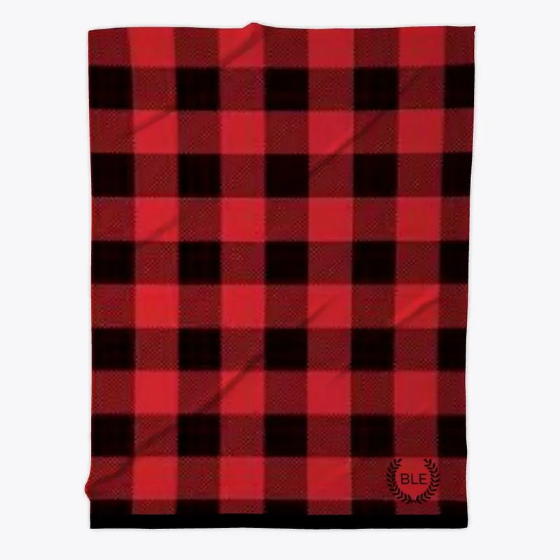 Red Plaid Best Life Ever  Blanket