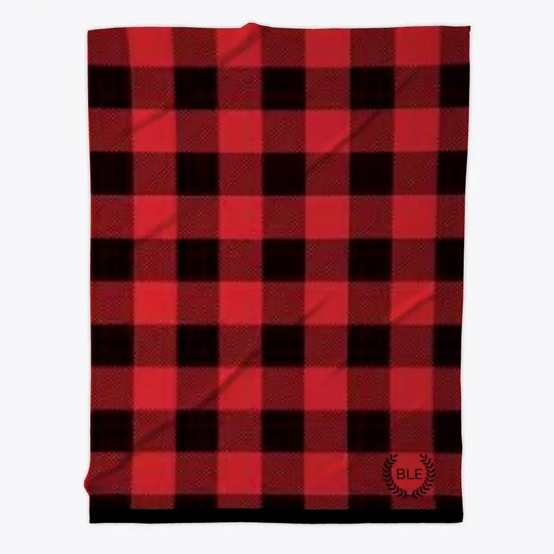 Red Plaid Best Life Ever  Blanket